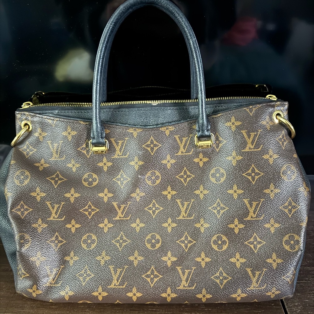 LV Monogram Brown and Black Satchel *dust bag included*